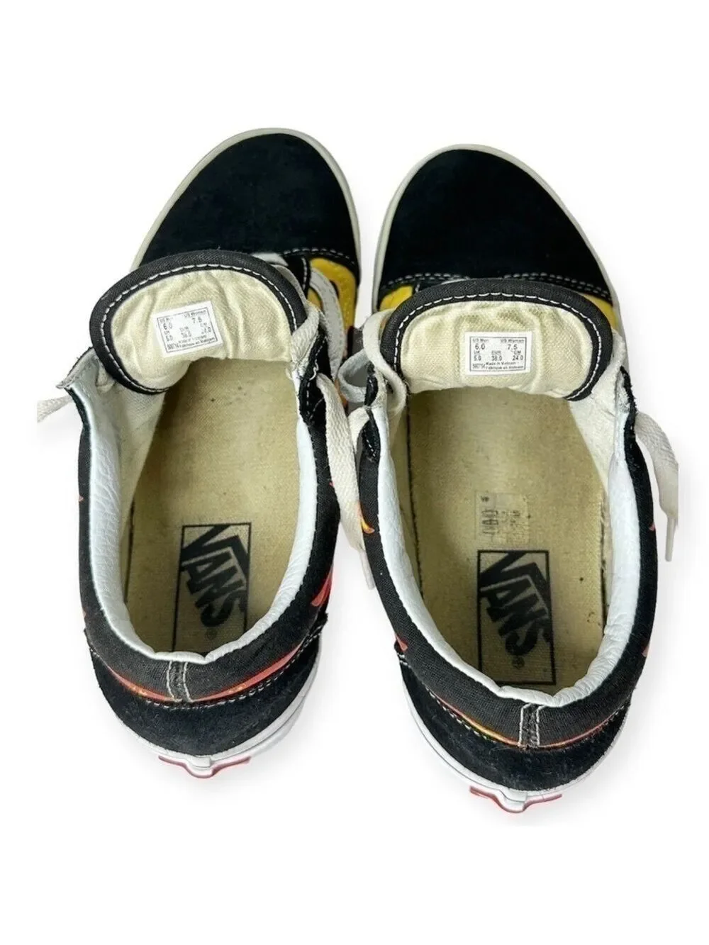 Vans Old Skool Flame Skate Shoes Men's‎ 6 Women's 7.5